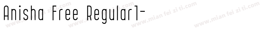 Anisha Free Regular1字体转换